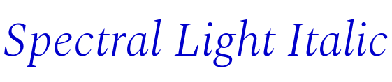 Spectral Light Italic लिपि